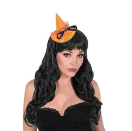 opaska-mini-kapelusz-czarownicy-wiedzmy-pomaranczowy-pajeczyna-halloween