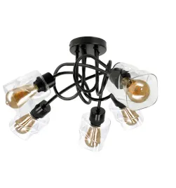 lampa-wiszaca-sufitowa-led-zawijana-5x-e27-zwijany-kwadrat-przezroczysty