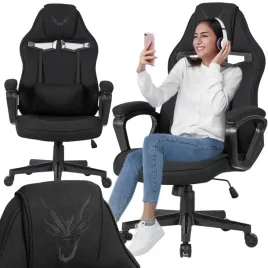 fotel-gamingowy-biurowy-kubelkowy-krzeslo-dragon-smok-prezent-czarny-vidal