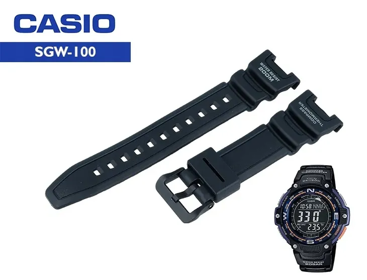 Pasek CASIO SGW-100 czarny oryginalny do zegarka