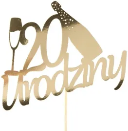 topper-na-tort-20-urodziny-dwudziestka-zloty-26-cm