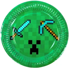 talerzyki-urodzinowe-piksele-minecraft-party-6-szt