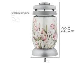 srebrny-znicz-bolsius-z-kwiatami-tradycyjny-na-grob-6szt-wklad-gratis