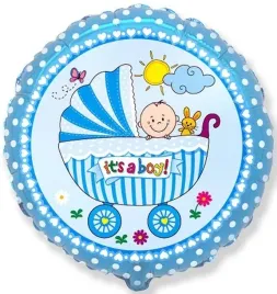 balon-foliowy-wozek-dla-chlopca-baby-shower-48-cm