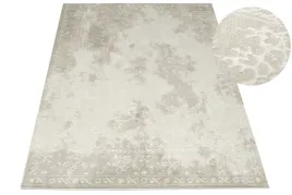 dywan-do-pokoju-miekki-ornamentowy-roslinny-bez-krem-illusion-100x200-cm