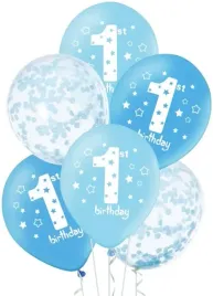 balony-roczek-chlopczyk-1st-birthday-urodziny-6szt