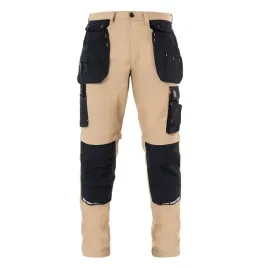 spodnie-robocze-monterskie-meskie-2w1-krotkie-spodenki-odpinane-khaki
