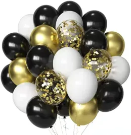 zestaw-25-balonow-biale-czarne-zlote-z-konfetti-mix-balon-urodziny-karnawal