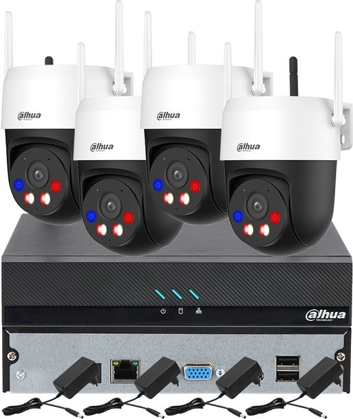 Zestaw Monitoringu WIFI 5MPx 4 Kamery Obrotowe P5AE-PV WiFi Alarm Diody LED