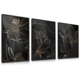 zestaw-3x-plakat-w-ramie-kwiaty-styl-line-art-styl-glamour-do-salonu-60x80