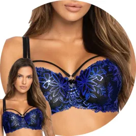 axami-v-10231-biustonosz-push-up-czarno-niebieski-70d