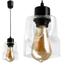lampa-wiszaca-sufitowa-zyrandol-led-e27-szklany-zwijany-przezroczysty