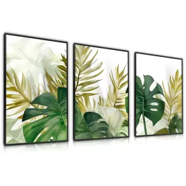 zestaw-3x-plakat-w-ramie-do-salonu-liscie-egzotyczne-monstery-natura-30x40