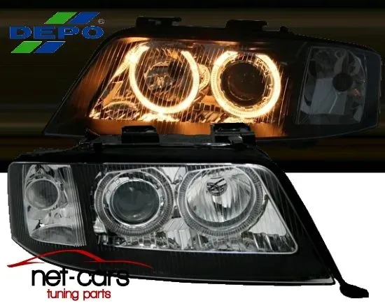 LAMPY REFLEKTORY AUDI A6 C5 97-01 H7 ANGEL EYES B
