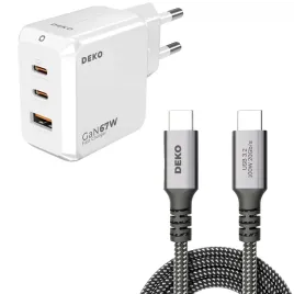 ladowarka-sieciowa-usb-c-3x-usb-67w-65w-gan-biala-kabel-usb-c-100w-pd-2m