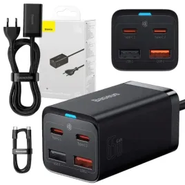 baseus-szybka-ladowarka-zasilacz-listwa-gan3-4x-usb-c-usb-a-65w-kabel-15m