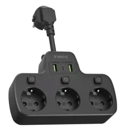 rozdzielacz-listwa-zasilajaca-wielofunkcyjna-ac-usb-ineox-lzw-3ub-czarny