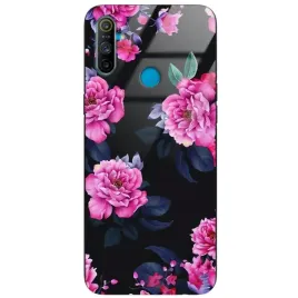 etui-do-realme-c3-glass-kwiaty-natura-mix-wzory