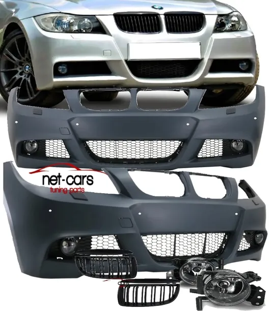 ZDERZAK PRZOD BMW E90 91 05-09 M PAKIET PDC SWR + HALOGENY+ GRILL