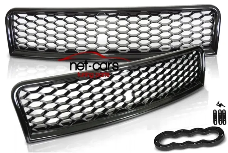 GRILL AUDI A4 B6 01-04 PLASTER MIODU WZOR RS POLYSK BLACK