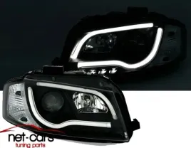 lampy-reflektory-audi-a3-8p-03-08-h7-h1-tube-lights-neon-led-black-czarne