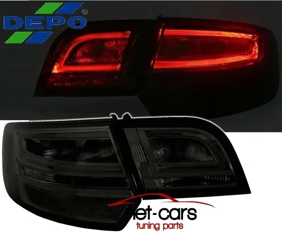 LAMPY TYLNE AUDI A3 8P 04-08 r NEON LED SPORTBACK WZOR LIFT DYMIONE CZARNE