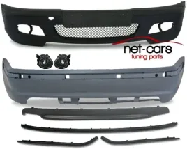 bmw-e46-zderzak-przod-tyl-sedan-m-pakiet-halogeny-dyfuzor-komplet