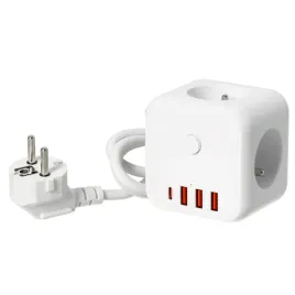 kostka-przedluzacz-15m-3gn-usb-smart-bialy-wylacznik-rozgaleznik-sieciowy