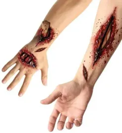 tatuaze-sztuczne-krew-kosci-rany-ranny-otwarta-koscie-zoombie-halloween