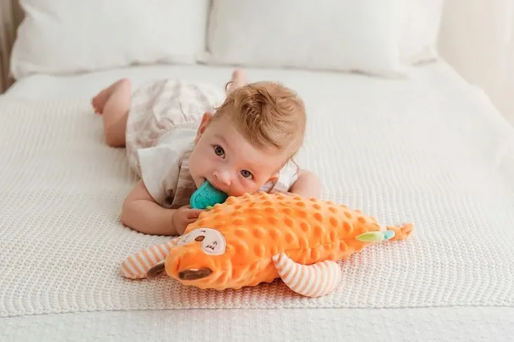 balibazoo-przytulanka-lisek-z-lapka-tulimy-milutka-poduszka-minky-gryzak-wiek-dziecka-0