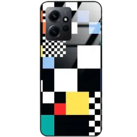 etui-do-xiaomi-redmi-note-12-4g-glass-case-kwadraty-stylowe-wzory