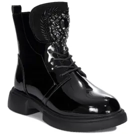 filippo-botki-damskie-ocieplane-czarne-skorzane-dbt6568-24-bk-lakier-r-41