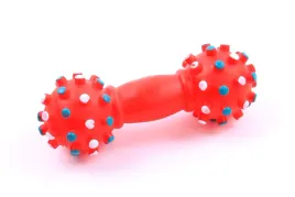 zabawka-psa-hantel-kolec-guma-piszczy-red-16cm