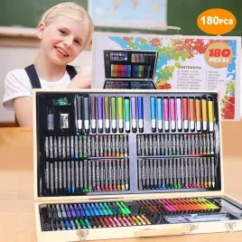 mega-duzy-zestaw-plastyczny-180el-w-drewnianej-walizce-kolorowanka-gratis