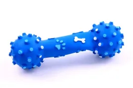 zabawka-psa-hantel-kolec-guma-piszczy-niebies-26cm