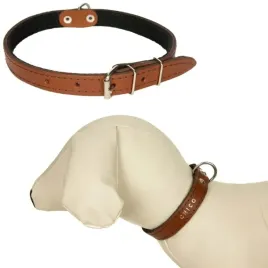 obroza-skorzana-z-filcem-psa-32-41cm-14mm-brazowa