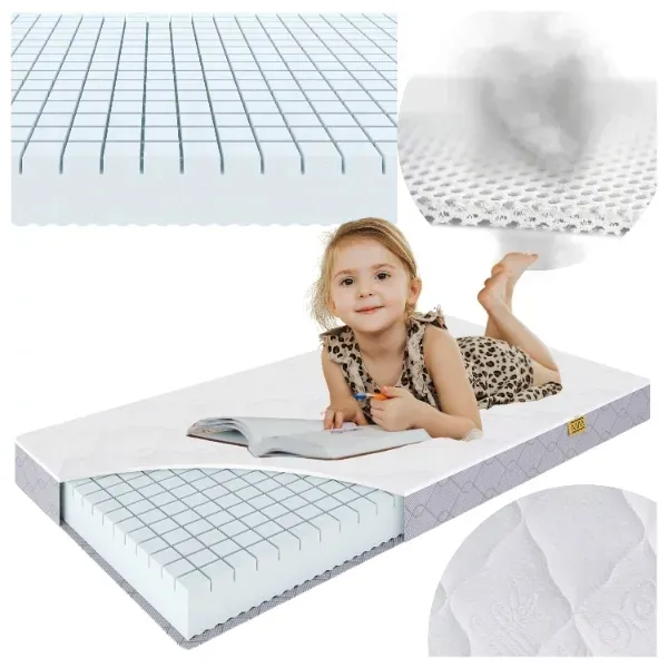 Materac 90x200 PIANKOWY średnio twardy dziecięcy 90x200 dla dziecka H2 H3