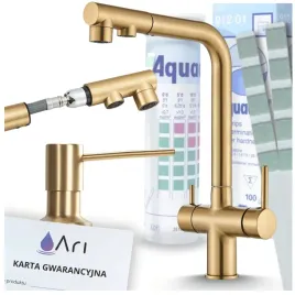 dozownik-z-bateria-kuchenna-zlota-do-filtra-trojdrozna-wyciagana-wylewka