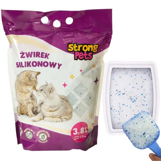 Strong Pets Żwirek Silikonowy Dla Kota 3,8L