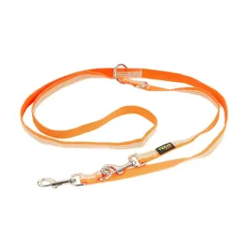 smycz-przepinana-trend-stripe-15mm-pomarancz