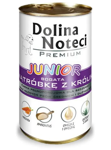 Dolina Noteci Puszka Premium Junior Wątróbka Mokra Karma Dla Psa 400g