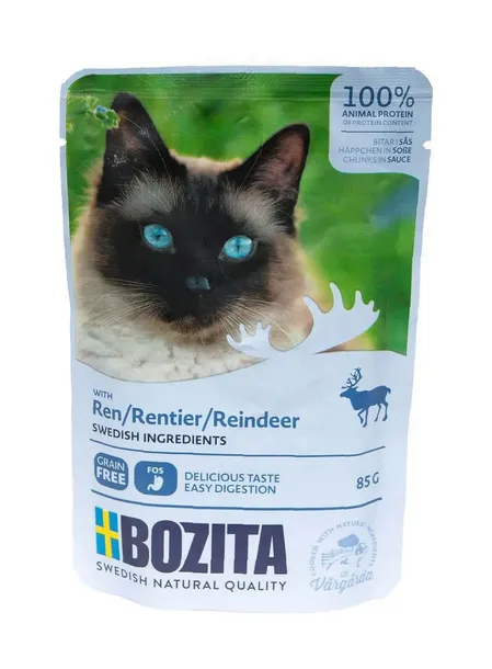 BOZITA saszetka dla kota Renifer 85g Kawałki sos