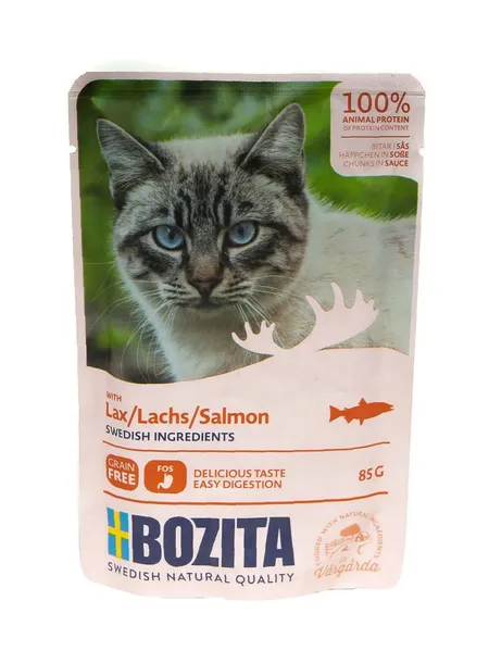 BOZITA saszetka dla kota Łosoś 85g Kawałki w sosie