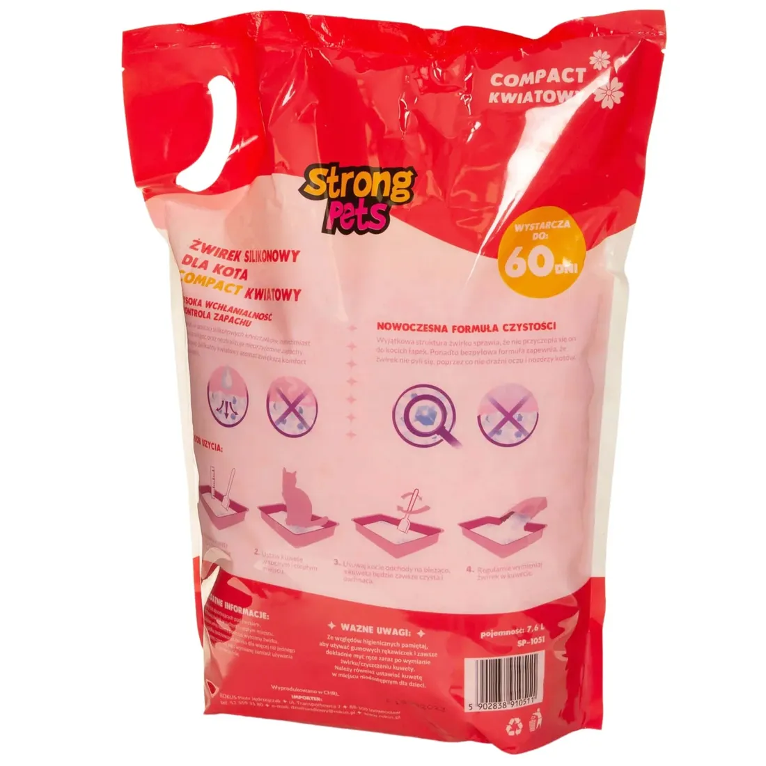 strong-pets-zwirek-silikonowy-dla-kota-drobny-compact-kwiatowy-4x76l-marka-strong-pets