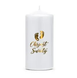 swieca-chrzest-pienkowa-stopki-zlote