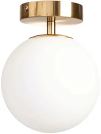 lampa-sufitowa-plafon-milano-zlota-pojedyncza-mleczna-kula