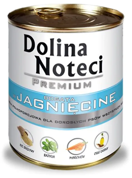 Dolina Noteci Puszka Premium Adult Jagnięcina Mokra Karma Dla Psa 800g
