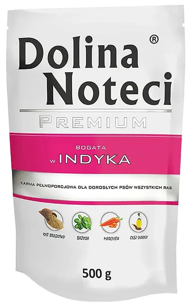 Dolina Noteci Saszetka Premium Adult Indyk Mokra Karma Dla Psa 500g