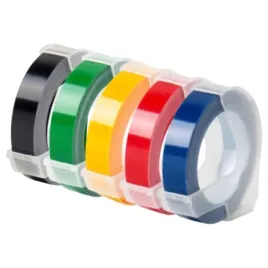 tasma-3d-specmark-do-wytlaczarki-dymo-omega-9mm-rozne-kolory-zestaw-5-sztuk