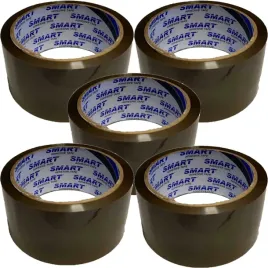 5x-tasma-pakowa-klejaca-smart-48-66y-akryl-tasma-brazowa-do-pakowania-60m